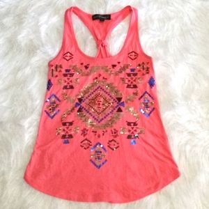 Almost famous peach tank top
